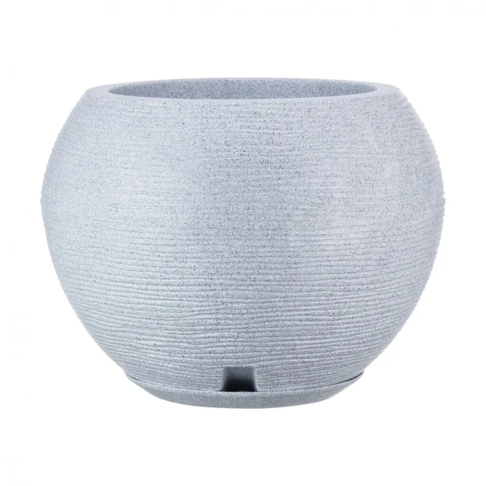 MACETA 32X32CM FLORENCA SISAL EFECTO PIEDRA GRIS en Gris - Macetas, Uruguay | Decohogar