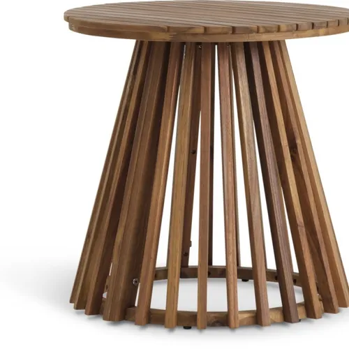 Mesa auxiliar KRAGEVIG Ø50x50 cm madera dura en Beige - Muebles para el exterior, Uruguay | JYSK