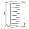 Comodas Cajoneras 5 Cajones Dormitorio Blanco 051 - Sillones y sofás, Uruguay | Soy Hogar, vista 5 de 10
