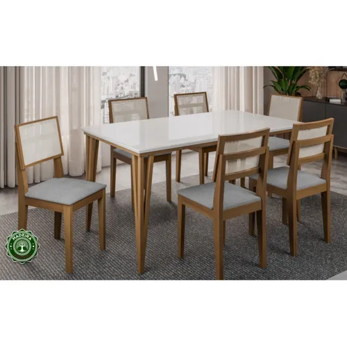 Juego de comedor Safari 6 sillas - Moderna Hogar - Mesas de comedor, Uruguay | Moderna Hogar