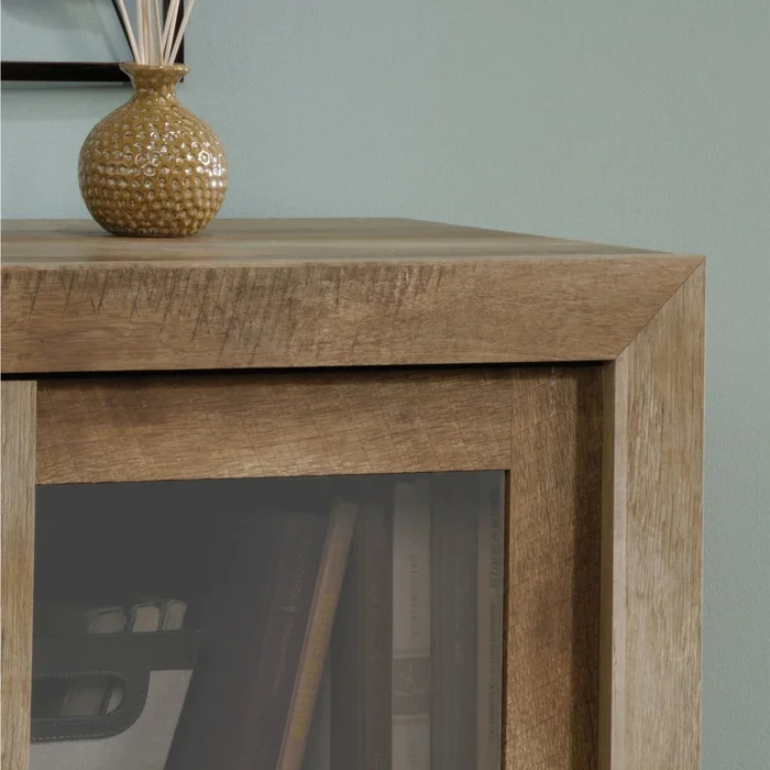 Rack TV Doble puerta vidriada Dakota - Sauder en Madera natural - Muebles para TV, Uruguay | Ecowood, vista 3