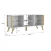 Rack de TV Combinado Madera 2 Puertas Blanco/Miel - Muebles para TV, Uruguay | Que Sal Muebleria, vista 2 de 6