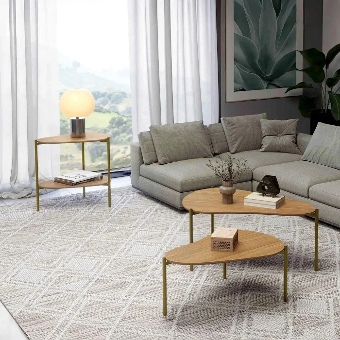 Mesa Auxiliar Esquinera Organica Florencia 60CM en Madera natural - Mesas de living, Uruguay | Balton, vista 4
