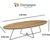 MESA CENTRO OVAL - MADERA CINAMOMO - PATAS GRAFITO en Madera natural - Mesas de living, Uruguay | Champagne Home, vista 2 de 4