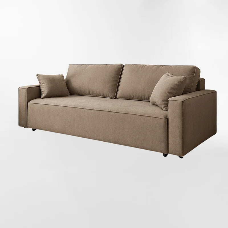 SOFÁ CAMA ENTRE RÍOS Marrón 3 CUERPOS en Marrón - Sillones y sofás, Uruguay | Viasono, vista 3