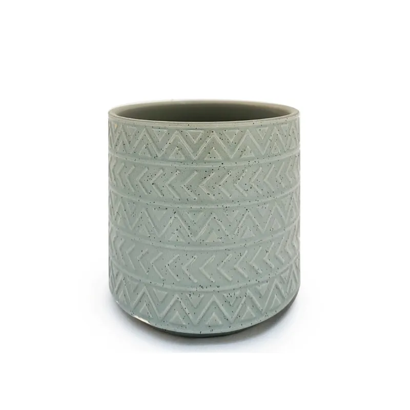 MACETA CERAMICA ZIGZAG D10.5x11.5CM SURTIDO en Verde - Macetas, Uruguay | Decohogar