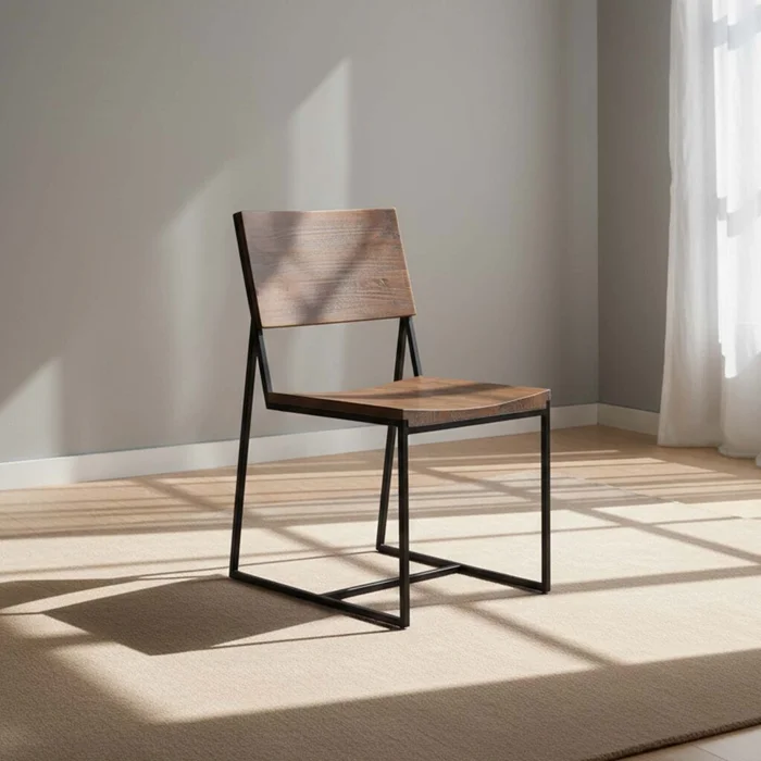 Silla De Comedor Madera-y-metal Marron York en Marrón - Sillas, Uruguay | Divino