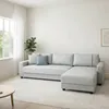 Sofá 3 Cuerpos + Chaise Izquierdo - Tela gris con puntos negros y crudos en Gris - Sillones y sofás, Uruguay | Champagne Home, vista 5 de 5