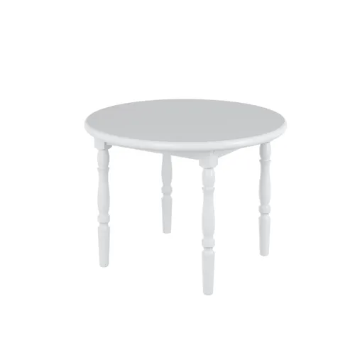 Mesa redonda 105x76 Linea Parma - Blanco en Blanco - Mesas de comedor, Uruguay | La Cueva Muebles