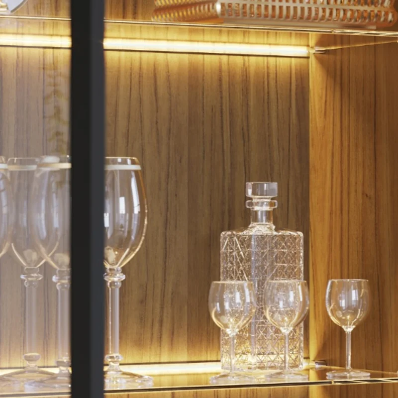 Cristalero Aparador Bar Modular 2 Puertas Vidrio Luz Led - Mesas de comedor, Uruguay | Soy Hogar, vista 10