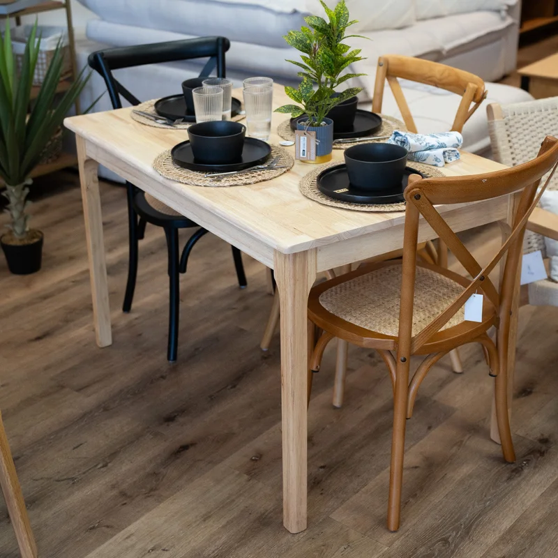 Mesa de comedor - Madera maciza 150 cm Bolonia - Línea Serena en Madera natural - Mesas de comedor, Uruguay | Ecowood, vista 5