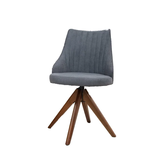 SILLA MALU GIRATORIA CON PATAS DE MADERA / GRIS OSCURO 2128 - Escritorios y sillas de escritorio, Uruguay | Rosas Hermanos
