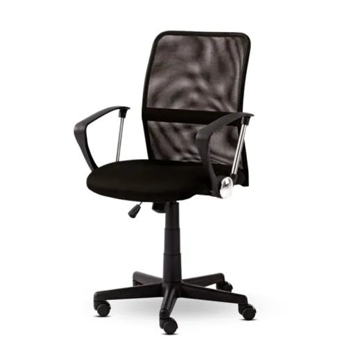 Silla Escritorio Mesh Base Metal Respaldo Bajo en Negro - Escritorios y sillas de escritorio, Uruguay | Albanés