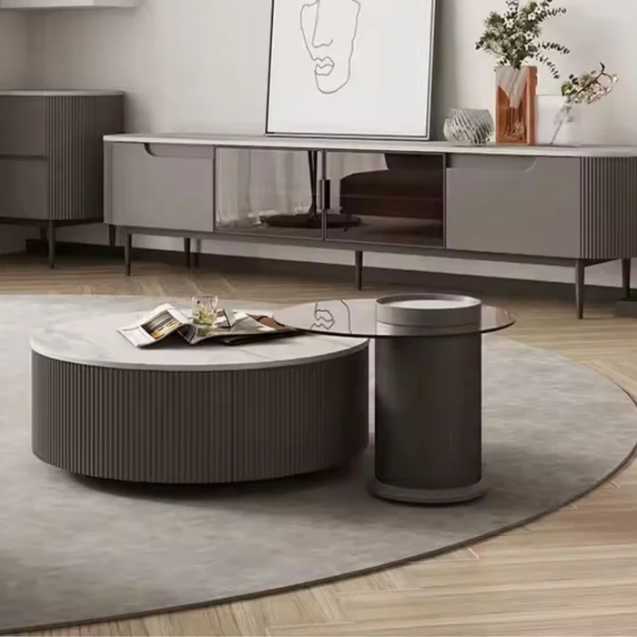 Mesa de centro PACMAN BLANCO en Gris - Mesas de comedor, Uruguay | Viasono, vista 2