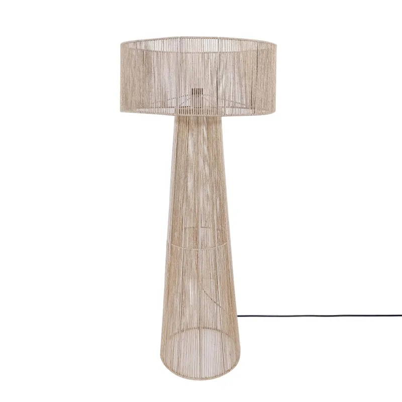 Lámpara de pie Metal y yute Natural/beige Vml-13713 en Beige - Lámparas de pie, Uruguay | Le Blanc
