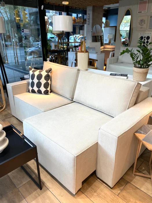 Sofá Retráctil España 3 Cuerpos (210cm) EASY CLEAN – Crudo en Beige - Sillones y sofás, Uruguay | Berna home, vista 2