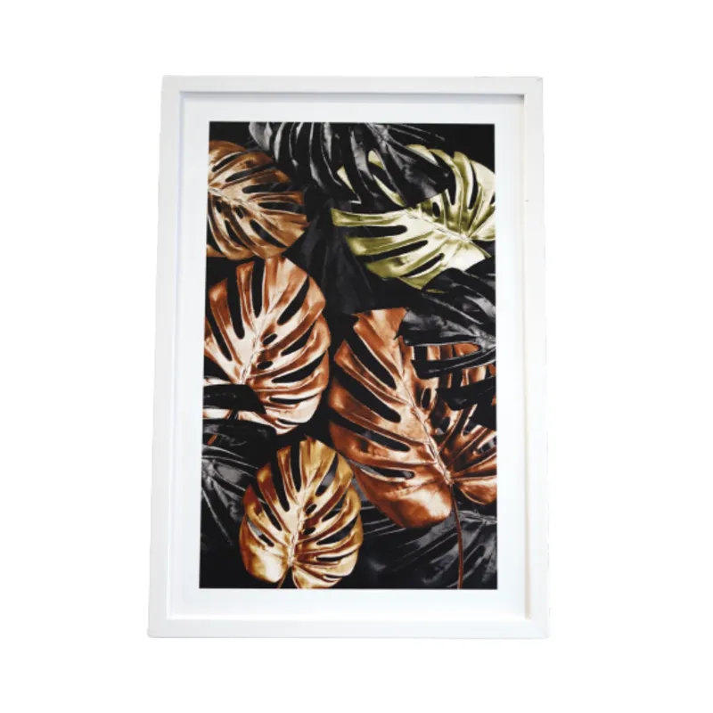 Cuadro Hojas - Moldura Blanca 40 x 60 cm - Decoración de pared, Uruguay | Berna home