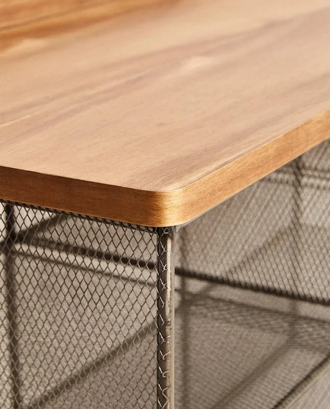 BANCO ZAPATERO DE METAL Y MADERA en Madera natural - Aparadores y recibidores, Uruguay | Zara Home, vista 4