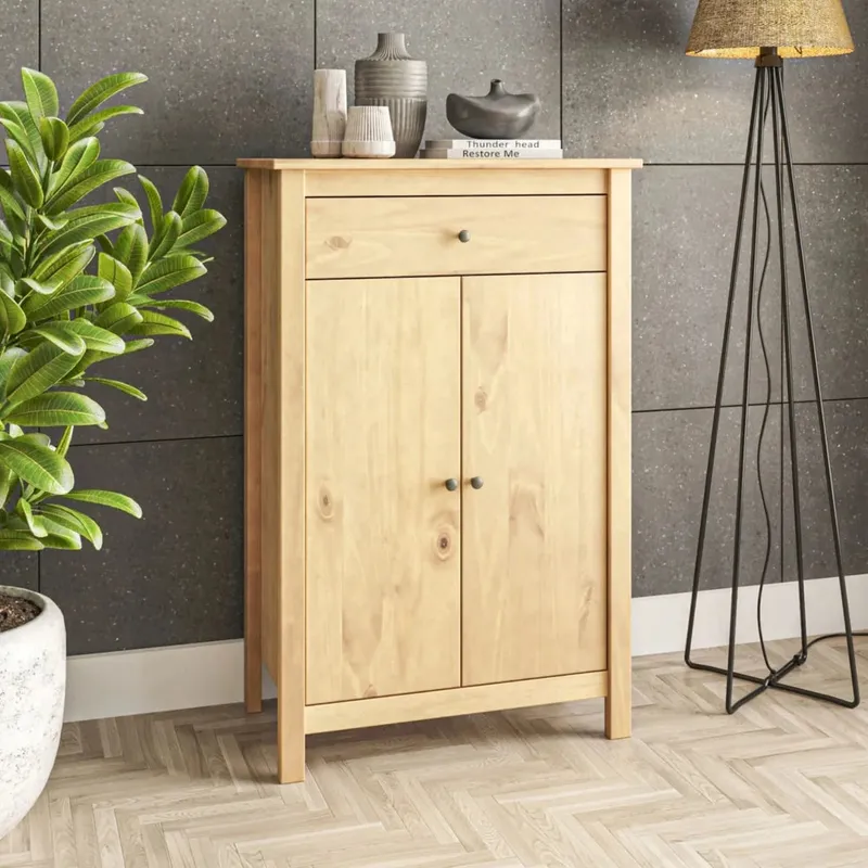 Zapatera 2 Puertas 1 Cajón - Línea Maden - Marrón en Blanco - Aparadores y recibidores, Uruguay | Ecowood