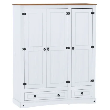 Ropero 3 puertas 2 Cajones línea Naturale - Blanco/Roble en Blanco - Roperos y placares, Uruguay | La Cueva Muebles, vista 11