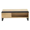 Mesa Ratona Rebatible Mdf-y-metal Negro Enzo Neg/nat en Negro - Mesas de living, Uruguay | Divino, vista 2 de 7