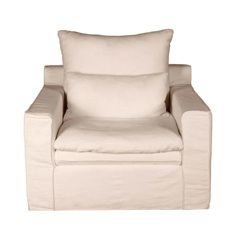 Sofá 1 Cuerpo Tela Natural-beige Positano Beige en Beige - Sillones y sofás, Uruguay | Divino, vista 3