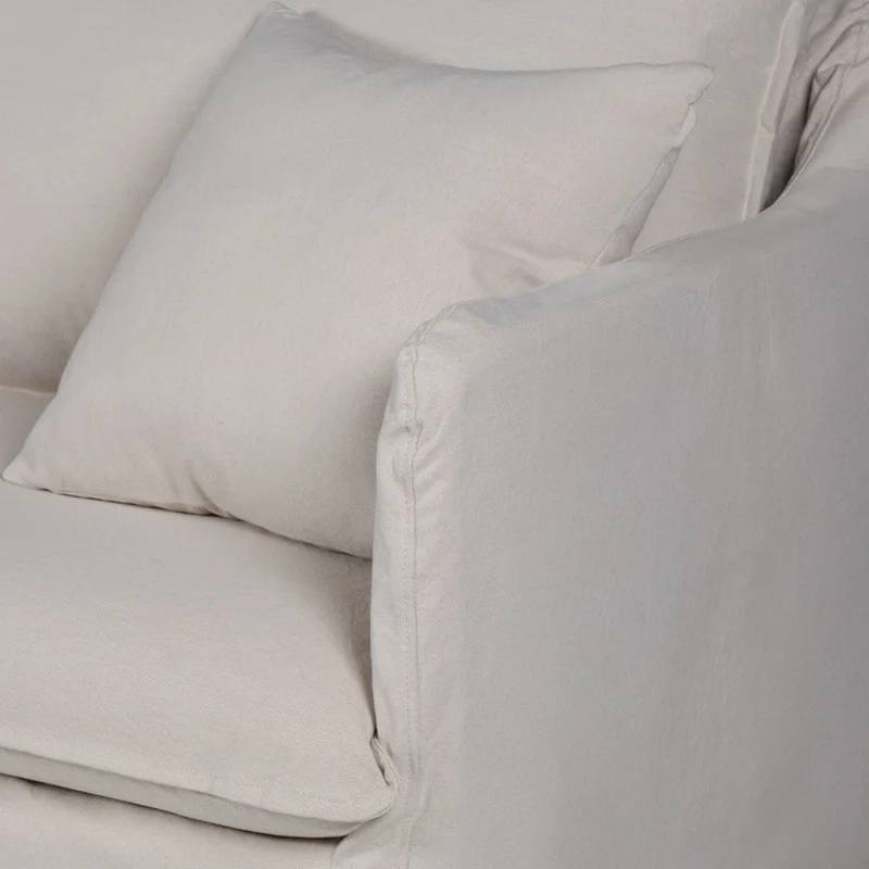 Sofá Snow con Funda - Tela Rústica - 2,5 cuerpos - TD5260-1635 (Beige) en Beige - Sillones y sofás, Uruguay | Nyr, vista 4