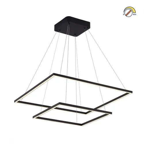 Colgante led dos Marcos 60 + 40cm 70W Dimerizable NEGRO en Negro - Lámparas colgantes, Uruguay | Iluminica