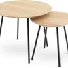 Mesa auxiliar NYBO Ø40 roble/negro en Roble/negro - Mesas de arrimo, Uruguay | JYSK, vista 2 de 5