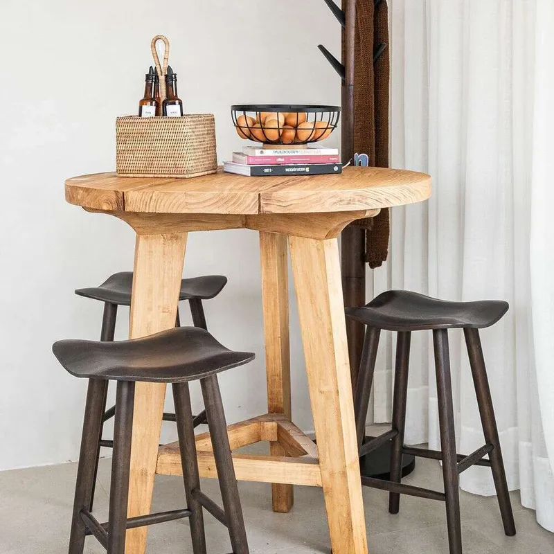 MESA ALTA / DESAYUNADOR - ALAMO MACIZO en Madera natural - Mesas de comedor, Uruguay | La Iberica