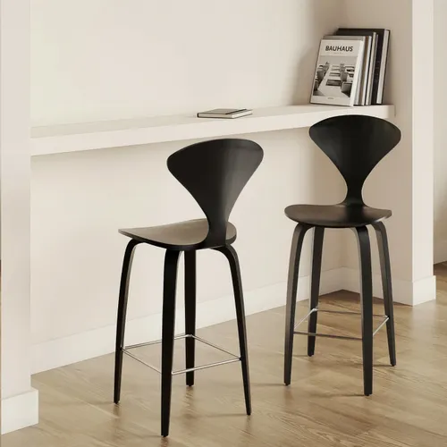 Cherner Bar Stool Black | Norman Cherner en Negro - Butacas, banquetas y puffs, Uruguay | Mad for Modern
