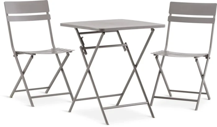 Set de balcón ABORG 60x60 color arena oscuro en Gris - Muebles para el exterior, Uruguay | JYSK