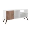 Rack Tv Linea Retro Mesa De Living 1 Puerta Rt3014 Blanco en Blanco - Escritorios y sillas de escritorio, Uruguay | Soy Hogar, vista 2 de 5