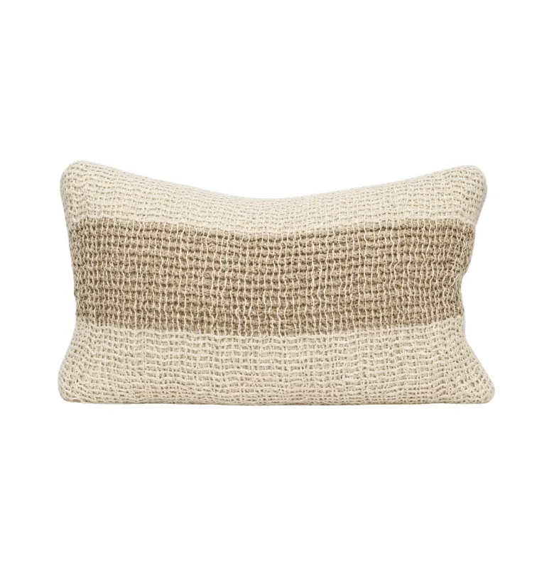 ALMOHADON RUSTICO BLANCO Y NATURAL en BLANCO Y NATURAL - Textiles, Uruguay | Masinfinito Casa