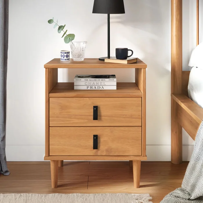 Mesa de luz Nordica Mikka - Madera Maciza en Madera natural - Mesas de luz, Uruguay | Balton, vista 2