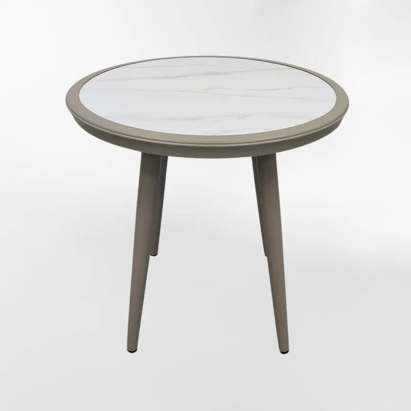 MESA DE EXTERIOR CLOUD Blanco CIRCULAR en Beige - Mesas de comedor, Uruguay | Viasono, vista 3