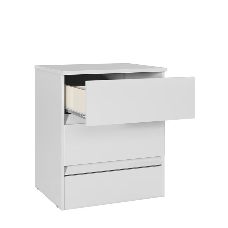 Mesa De Luz Fit 2 Cajones Moderna 100% Mdp en Blanco - Mesas de luz, Uruguay | Soy Hogar, vista 3