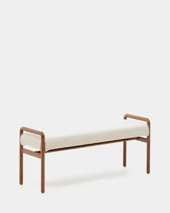Banco desenfundable Macaret - de madera maciza de roble acabado nogal 120 cm FSC Mix Credit. en Marrón - Butacas, banquetas y puffs, Uruguay | Kavehome
