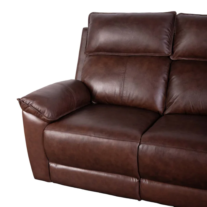Recliner Eléctrico 3 Cuerpos Cuero-y-simil-cuero Marron Joshua en Marrón - Sillones y sofás, Uruguay | Divino, vista 5