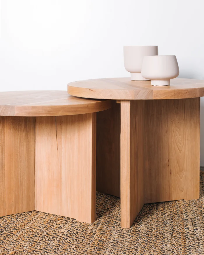 JUEGO DE MESA RATONA OSAS en Madera natural - Mesas de living, Uruguay | Fundamento Muebles, vista 2