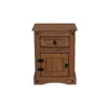 Mesa de luz 1 puerta 1 cajón Nogal - Línea Monterrey en Marrón - Mesas de luz, Uruguay | Ecowood, vista 1 de 3