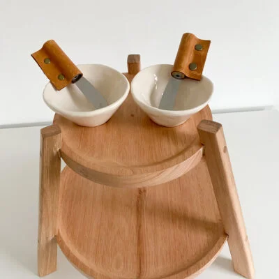 Juego de torre + 2 bowls + 2 espátulas con cuero en Madera natural - Decoración, Uruguay | Dreams On Time, vista 13
