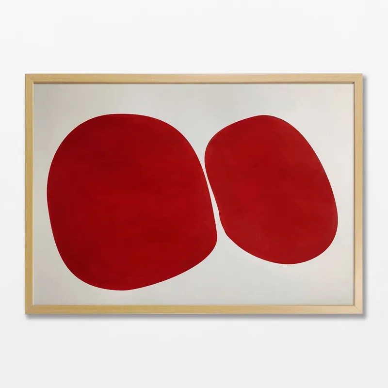Abstractos Neutros - Red en Rojo - Láminas, Uruguay | La Cuadrería