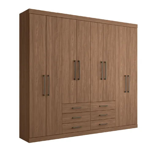 Ropero Placard 8 Puertas 6 Cajones Dormitorio Master Jatoba - Roperos y placares, Uruguay | Muebles Express