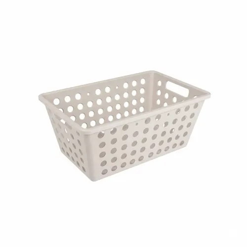 CESTO PLASTICO 4.4L 28,8X19,1X12,3CM LIGHT GRAY en Beige - Canastos, Uruguay | Decohogar
