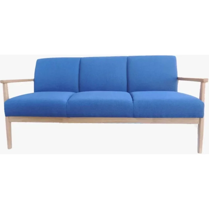 Sofá 3 cuerpos de madera maciza - Azul en Azul - Sillones y sofás, Uruguay | Nario Hogar, vista 3