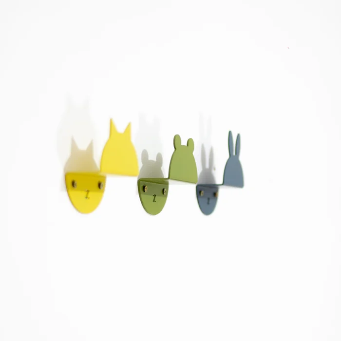 Percheros Fauna (x3) en Multicolor - Percheros y colgadores, Uruguay | Zeze Home Deco