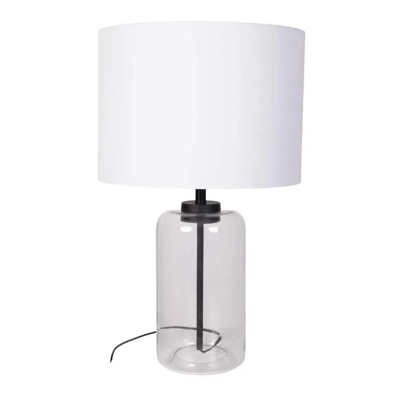 Lámpara De Mesa Ml2345 Transparente Vidrio Ml234562 en Blanco - Lámparas de mesa, Uruguay | Divino