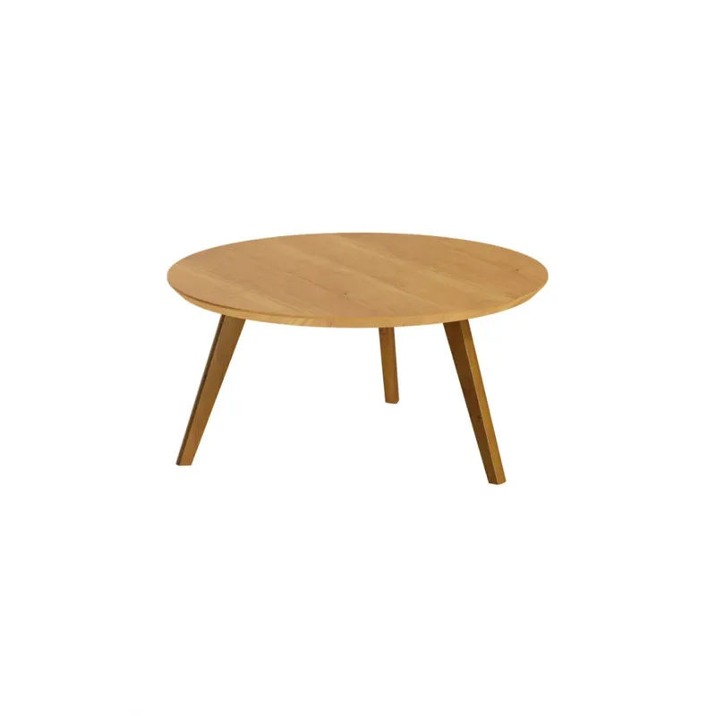 Mesa de Centro Redonda - Línea Nevada - Natural en Madera natural - Mesas de living, Uruguay | Ecowood