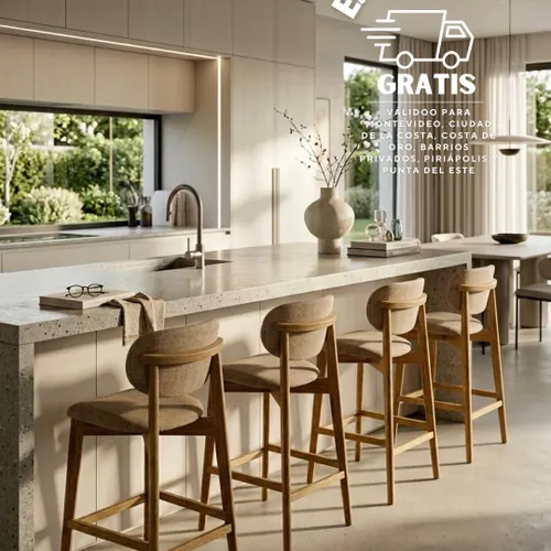 BANQUETA AXIS miel y tostado REF 2025 en Amarillo - Muebles, Uruguay | Indrana